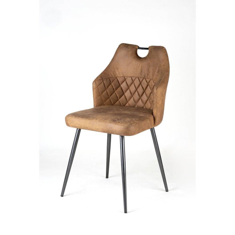 86CM LEATHER DINING CHAIR - SILVIONIX