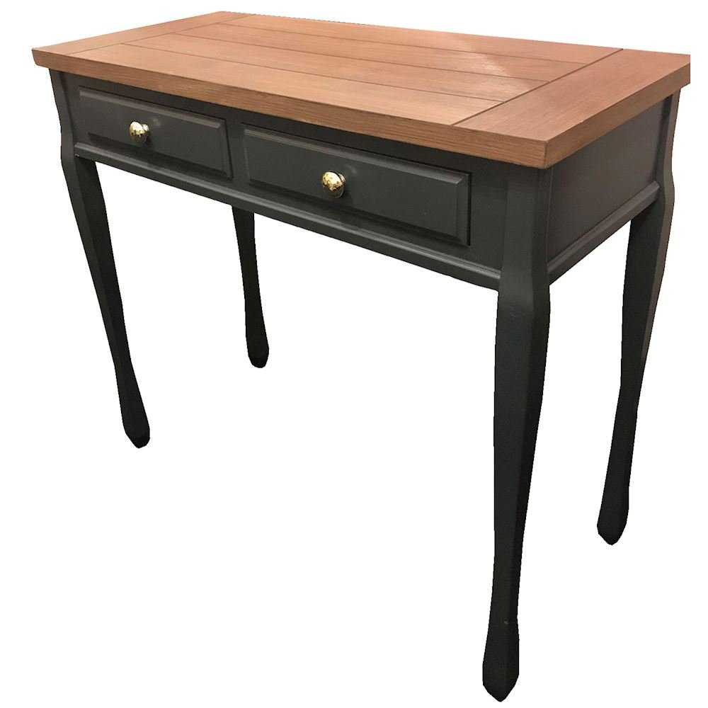 90CM WOODEN 2 DRAWER HALL TABLE - SILVIONIX