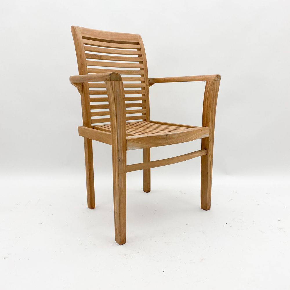 96CM STACKING SCROLL BACK CHAIR - SILVIONIX