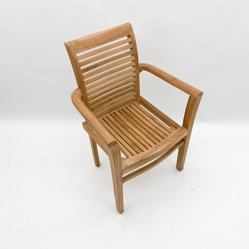 96CM STACKING SCROLL BACK CHAIR - SILVIONIX