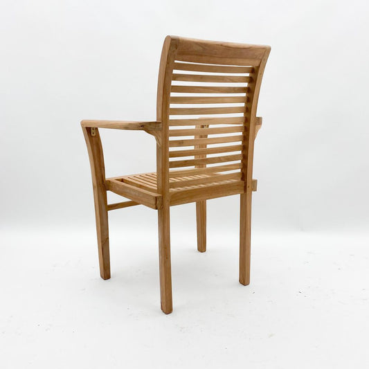 96CM STACKING SCROLL BACK CHAIR - SILVIONIX