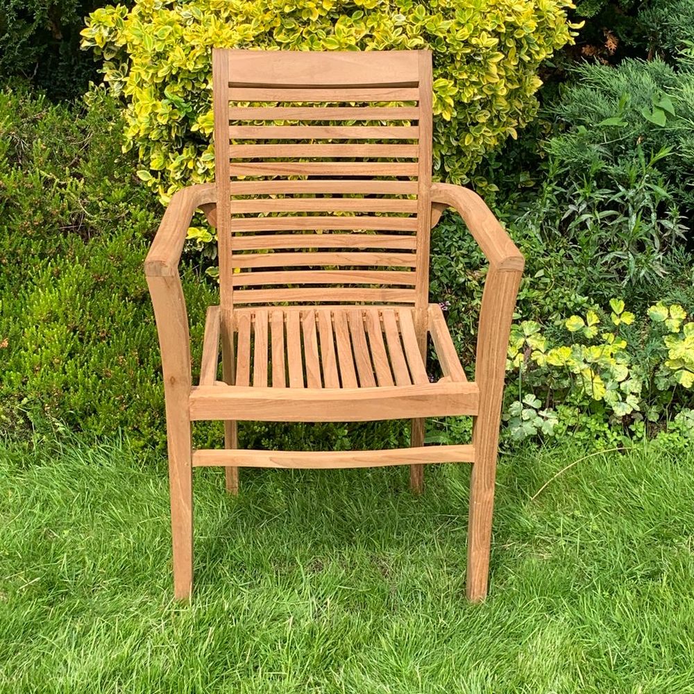 96CM STACKING SCROLL BACK CHAIR - SILVIONIX