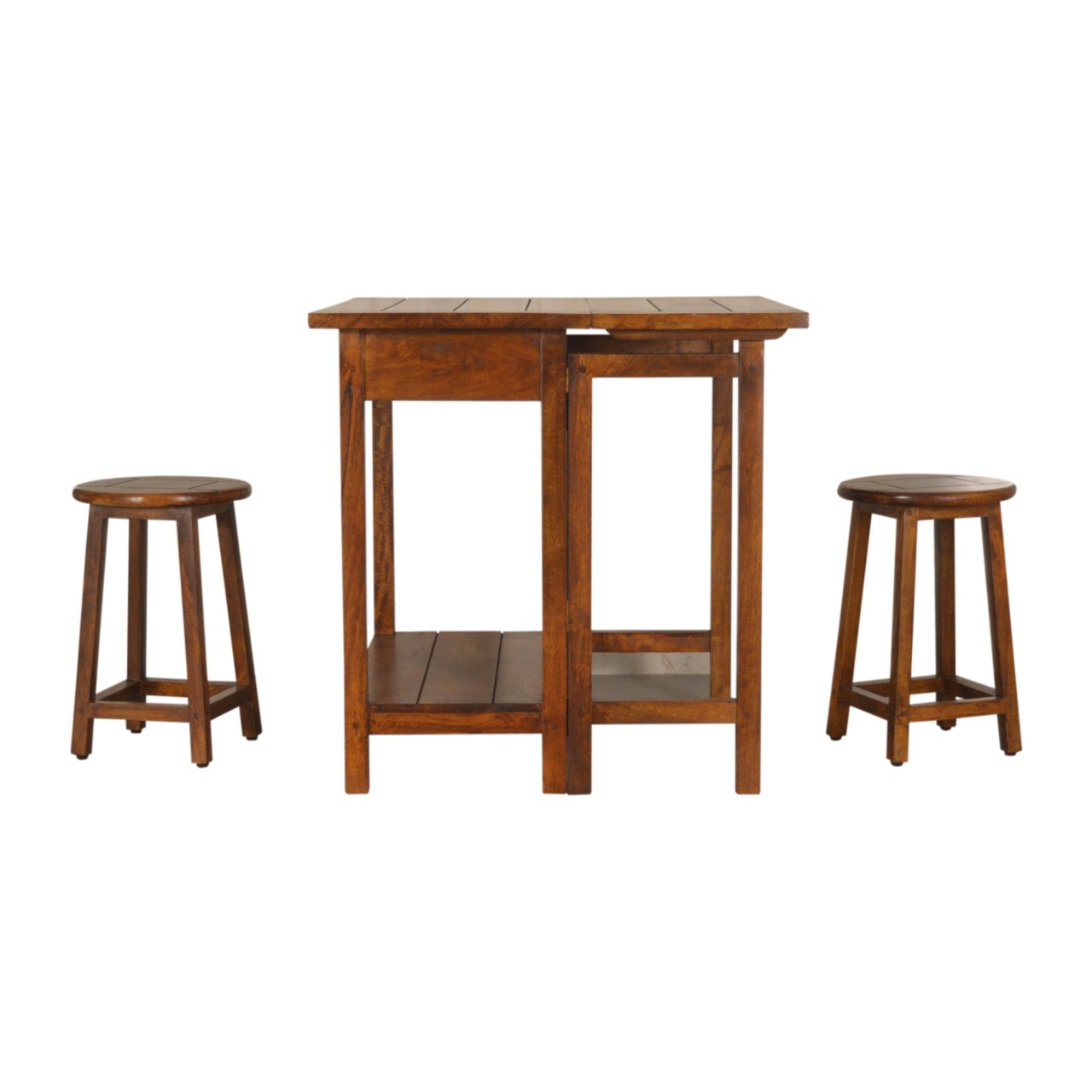 Chestnut Breakfast Table With 2 Stools