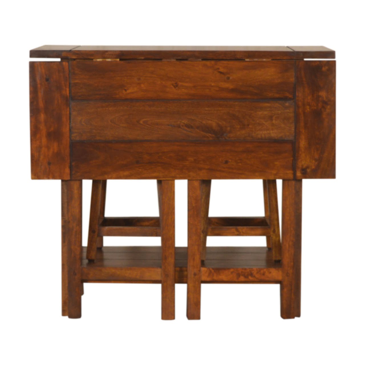 Chestnut Breakfast Table With 2 Stools