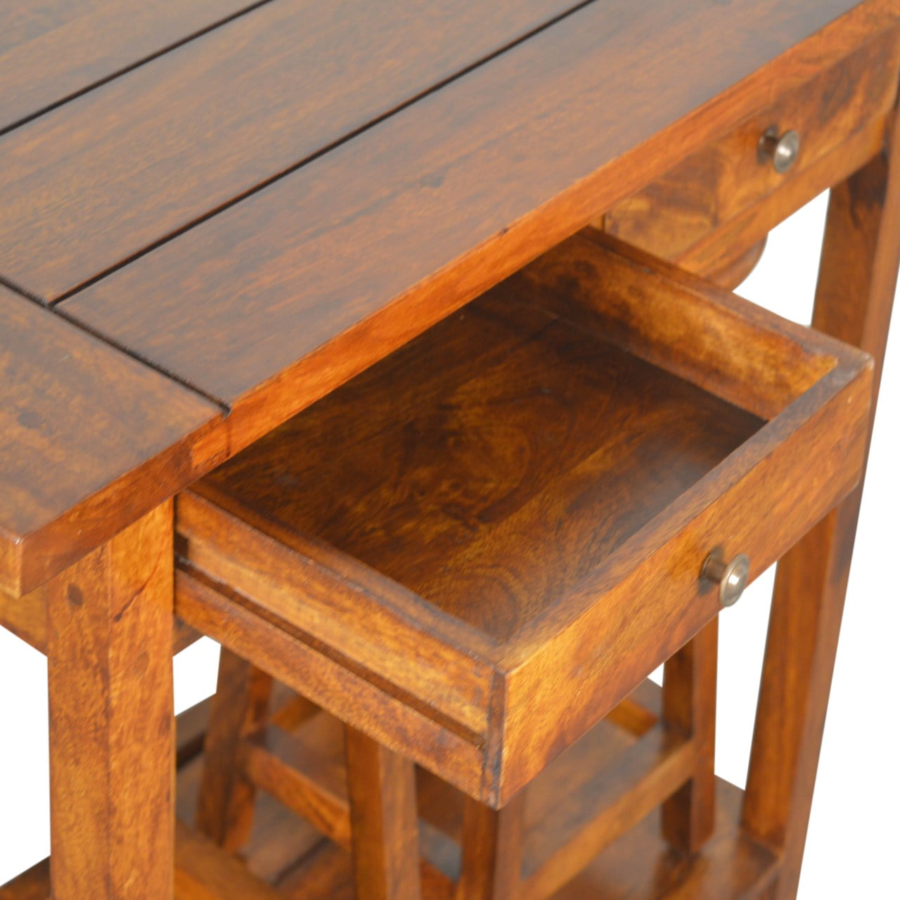 Chestnut Breakfast Table With 2 Stools