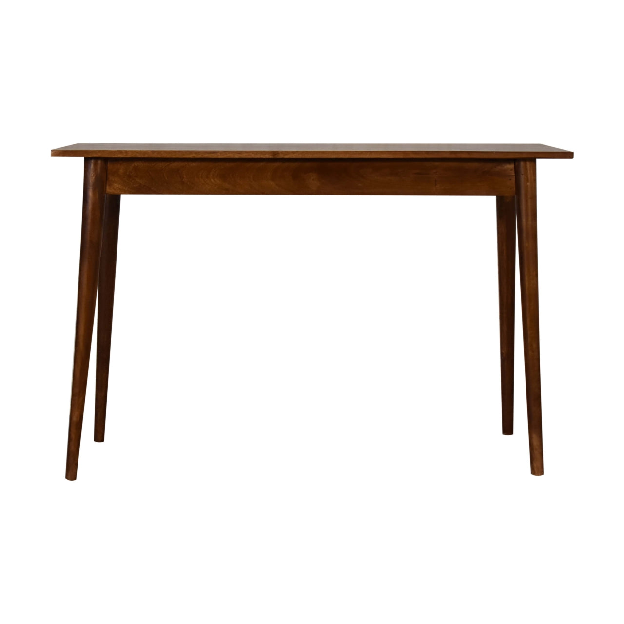 Chestnut Nordic Style Writing Desk with 2 Drawers