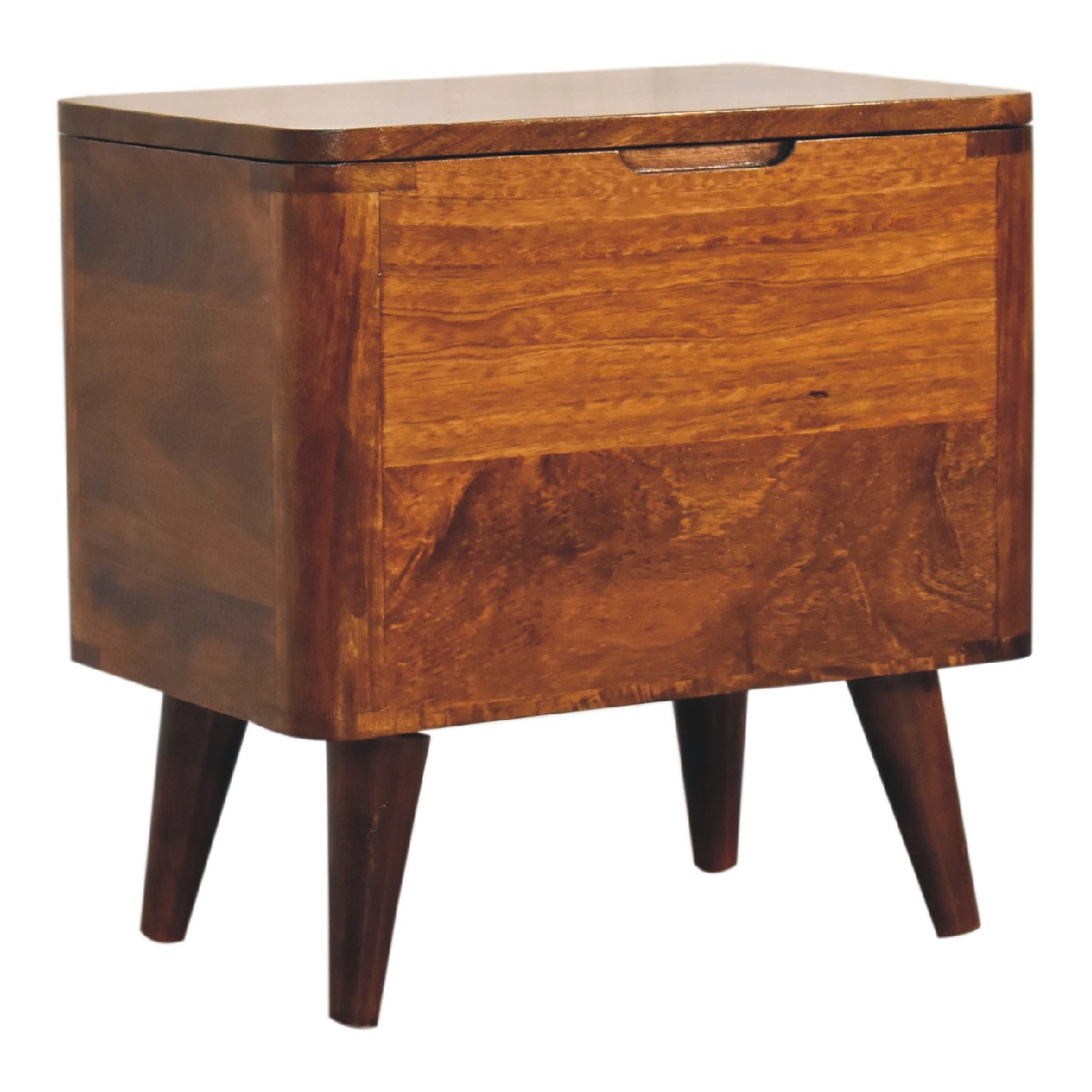 Chestnut Lid-up Storage Stool