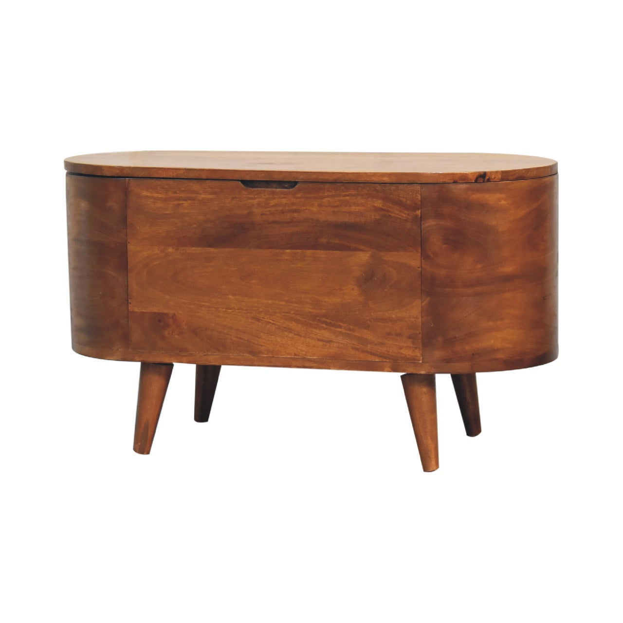 Chestnut Rounded Lid up Blanket Box