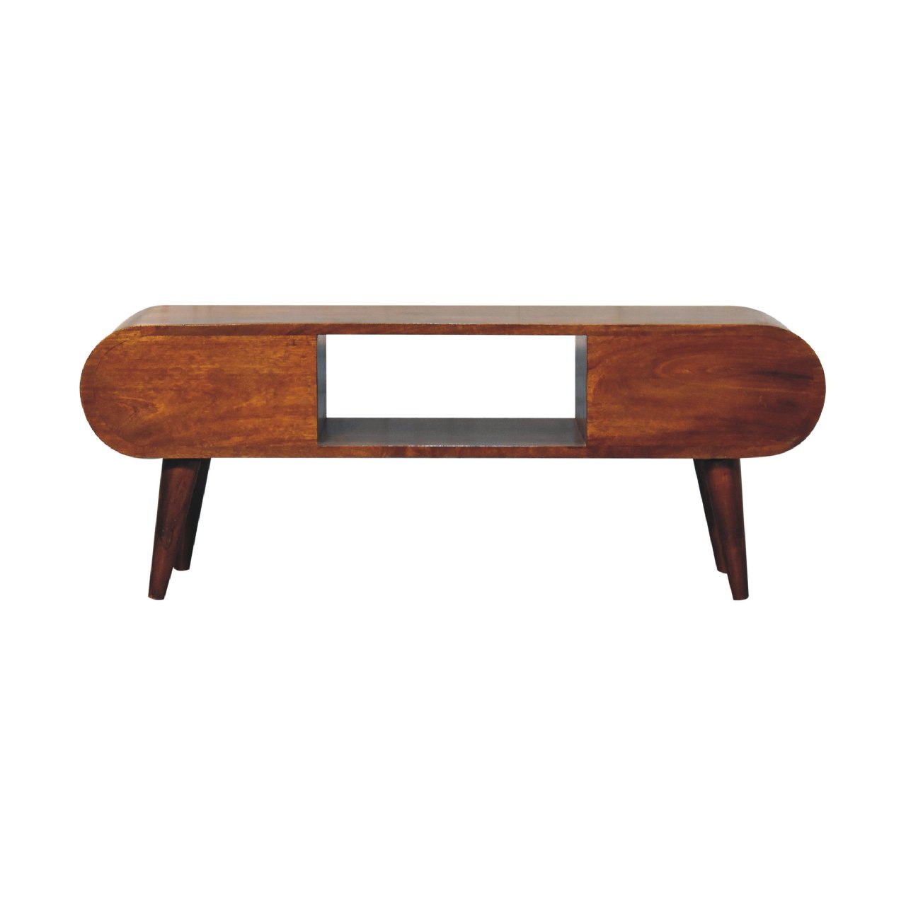 Chestnut Circular TV Unit