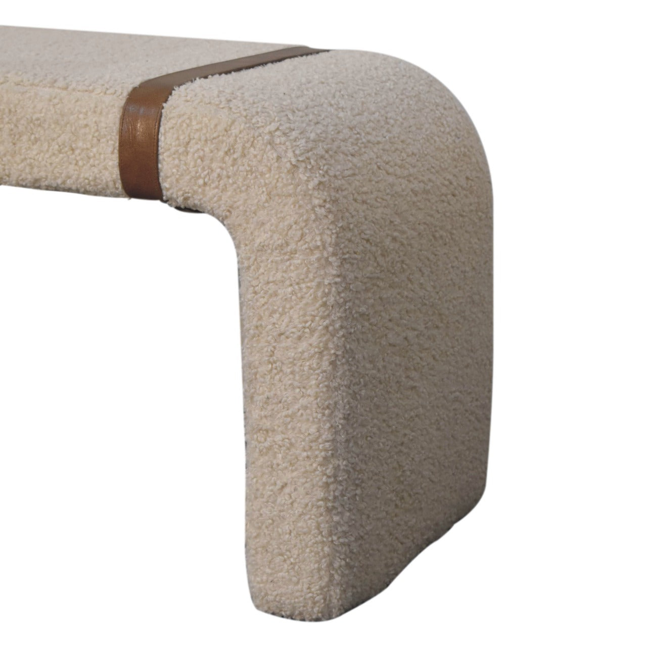 Boucle Leather Strap Bench