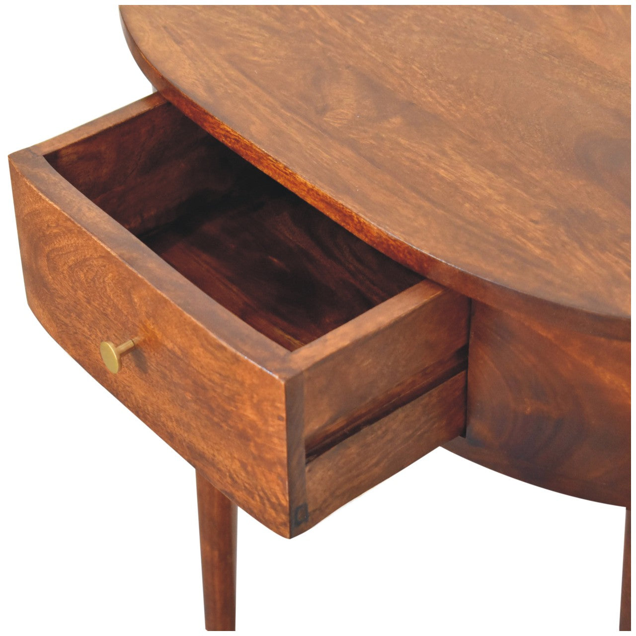 Backless Mounted Chestnut Console