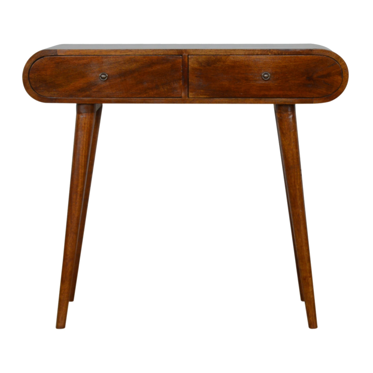 Chestnut Curved Edge Console Table