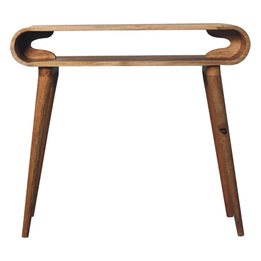 Amaya Chestnut Nordic Style Console Table - SILVIONIX