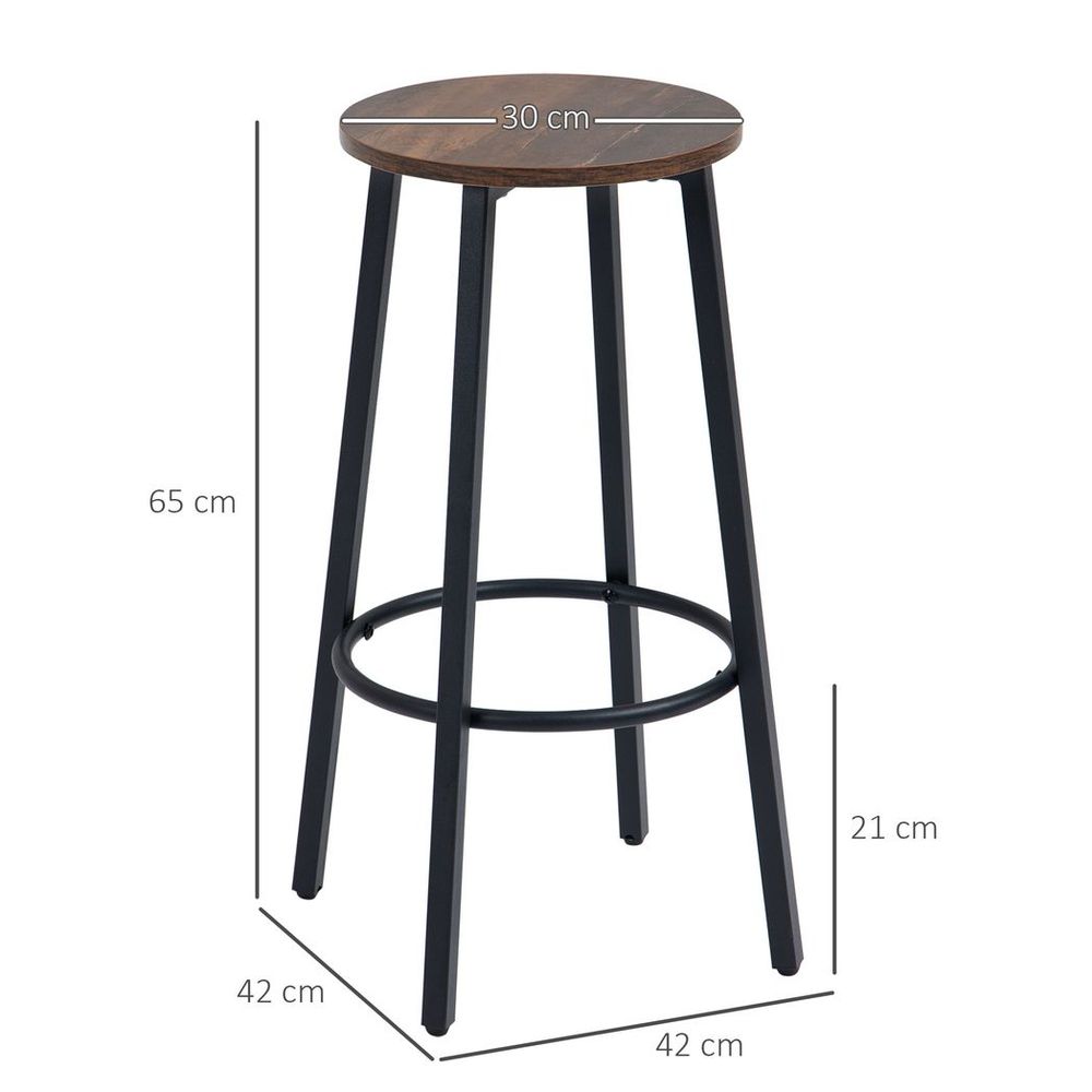 Bar Stools Set of 2 Counter Height Bar Stools for Dining Room Kitchen - SILVIONIX