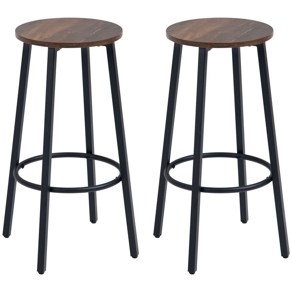 Bar Stools Set of 2 Counter Height Bar Stools for Dining Room Kitchen - SILVIONIX