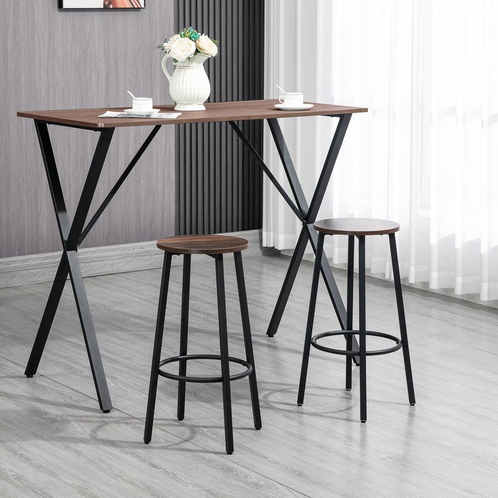 Bar Stools Set of 2 Counter Height Bar Stools for Dining Room Kitchen - SILVIONIX