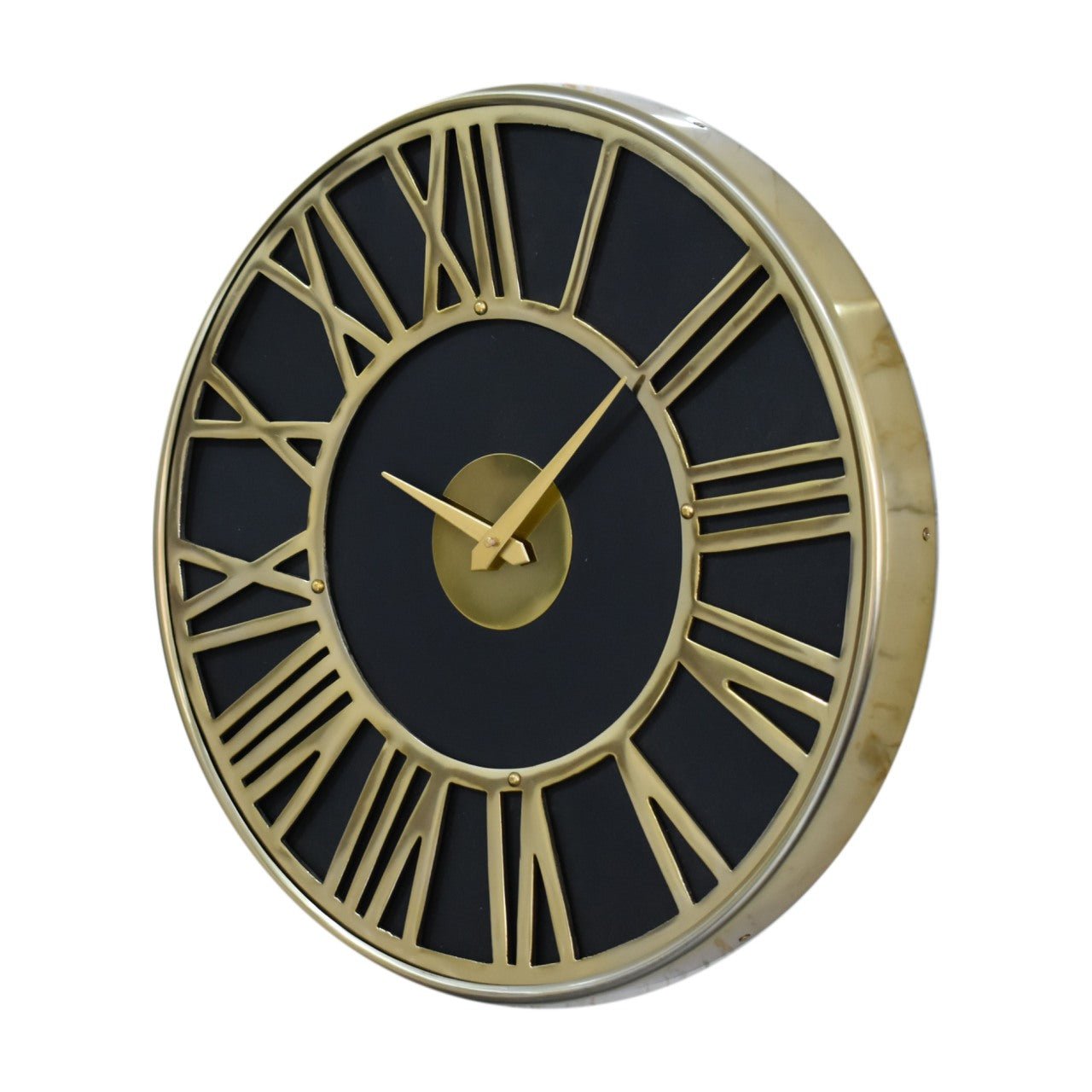 Black and Gold Wall Clock - SILVIONIX