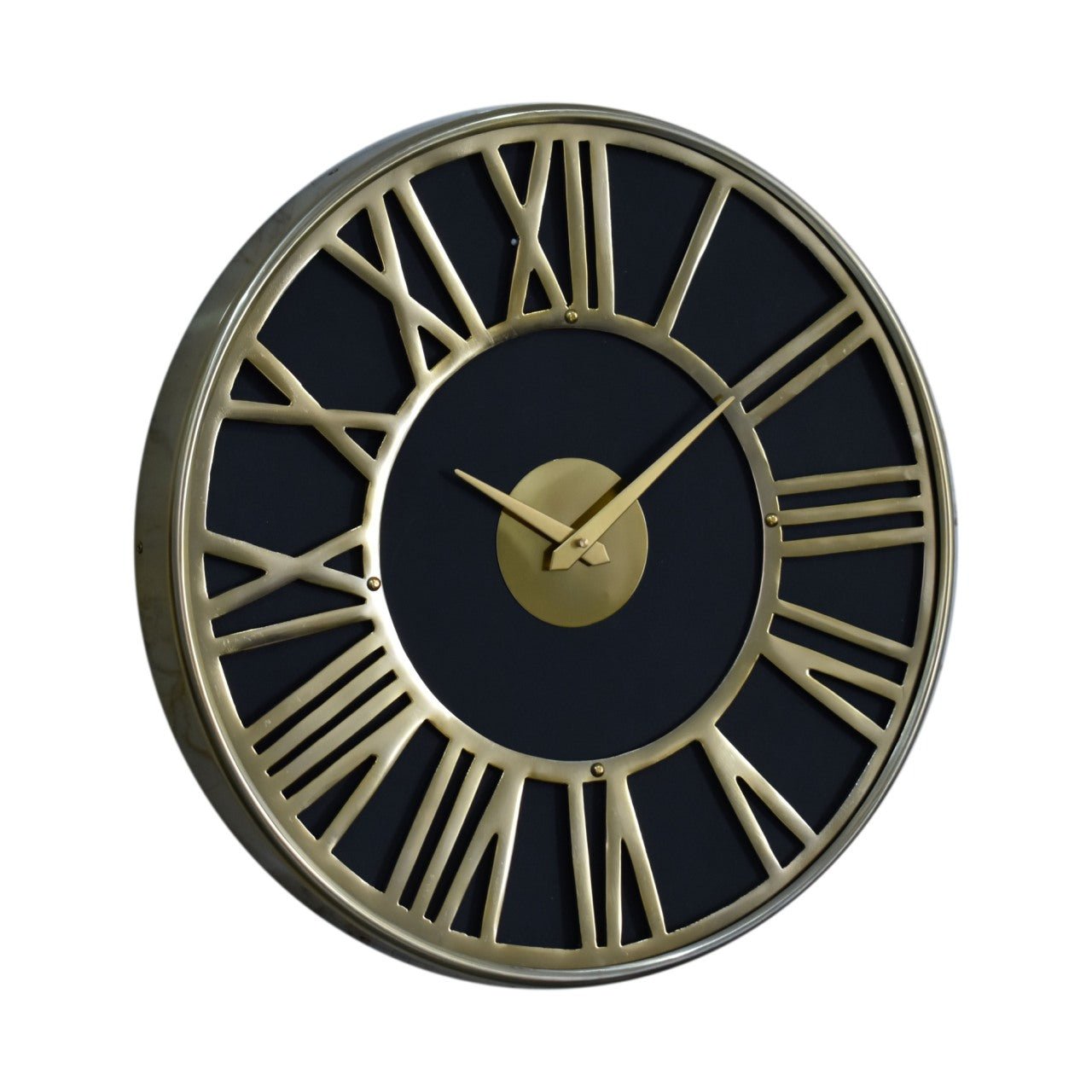 Black and Gold Wall Clock - SILVIONIX