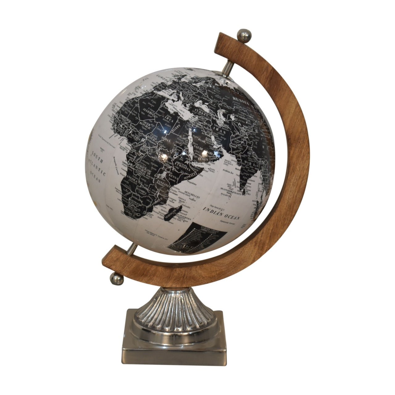 Black and White Globe - SILVIONIX