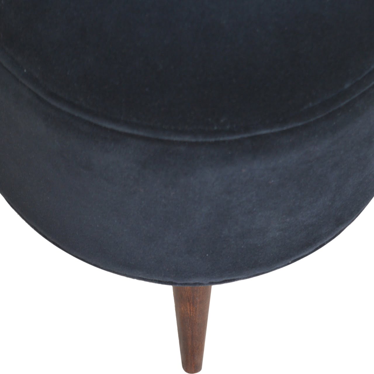 Black Velvet Nordic Style Footstool - SILVIONIX