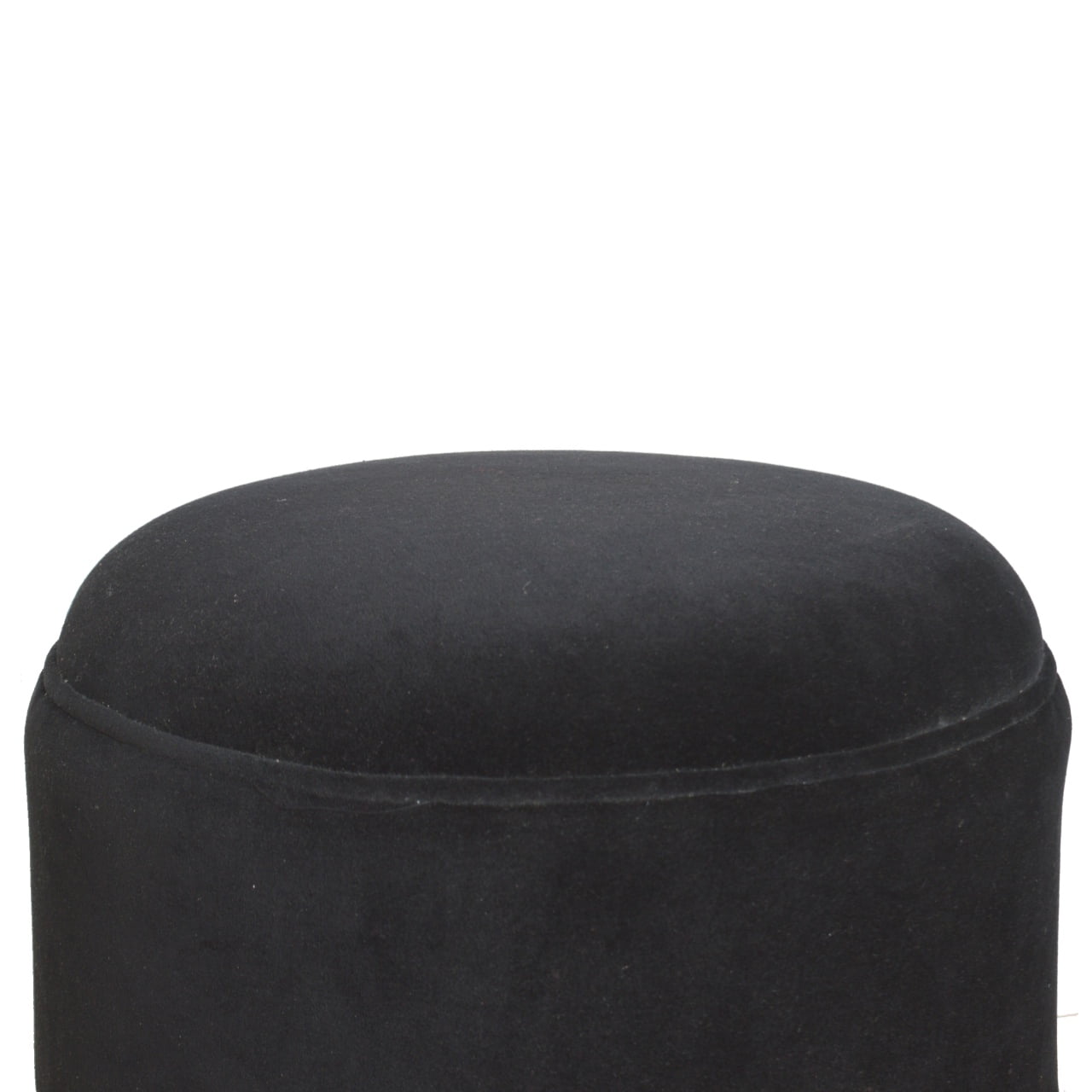 Black Velvet Nordic Style Footstool - SILVIONIX