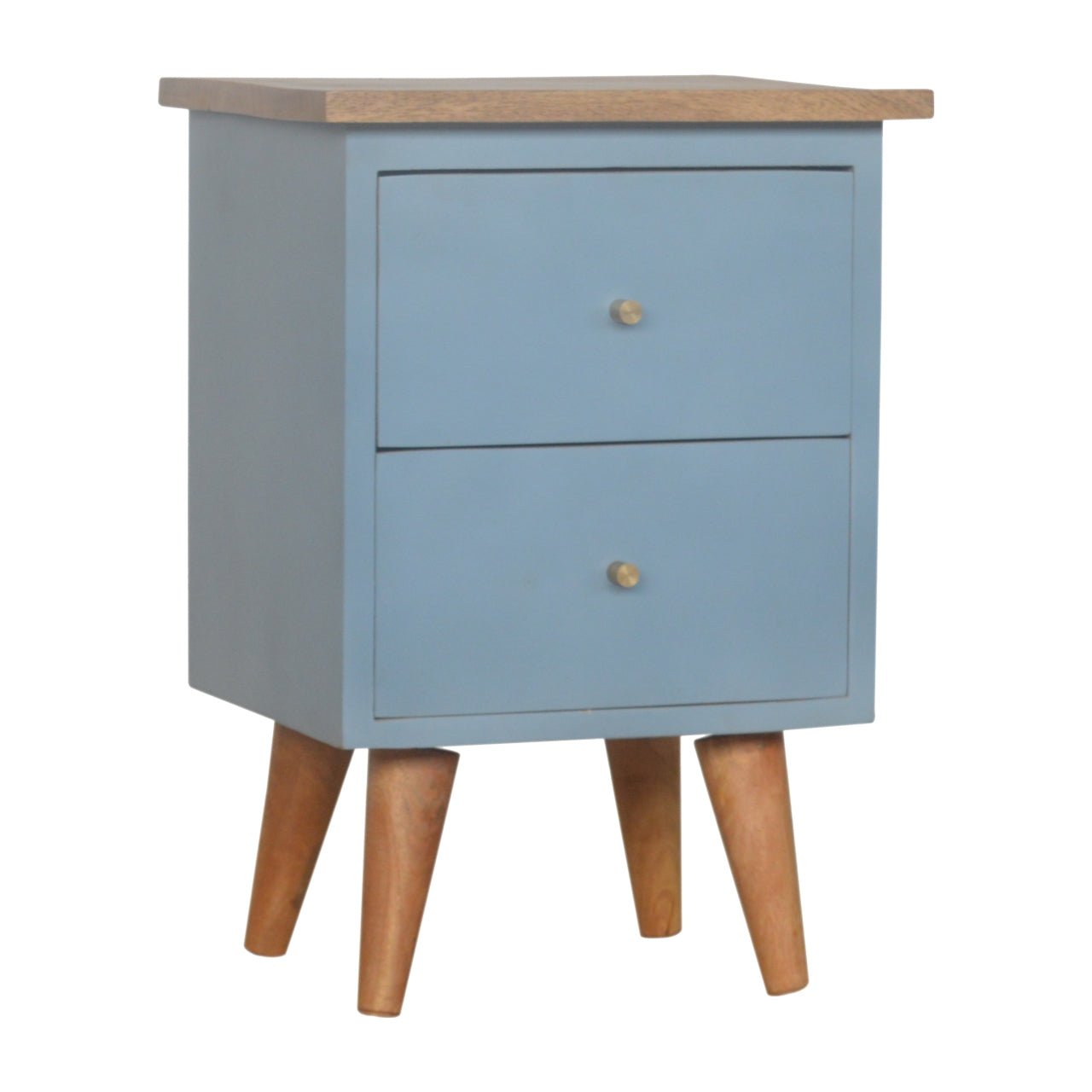 Blue Hand Painted Bedside - SILVIONIX