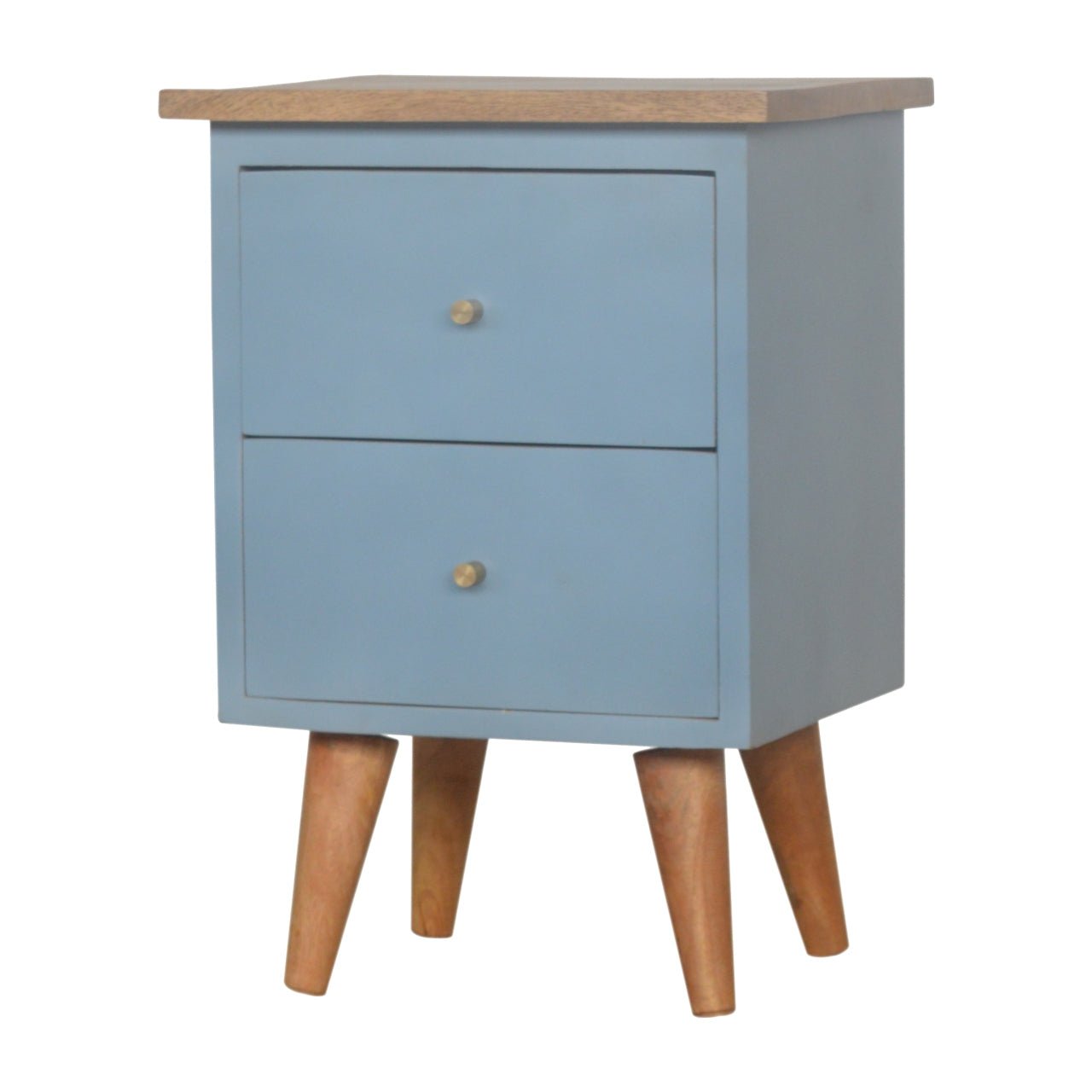 Blue Hand Painted Bedside - SILVIONIX