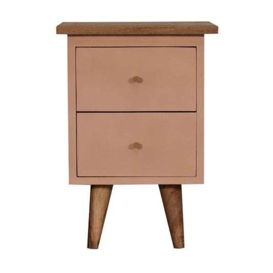 Blush Pink Hand Painted Bedside - SILVIONIX