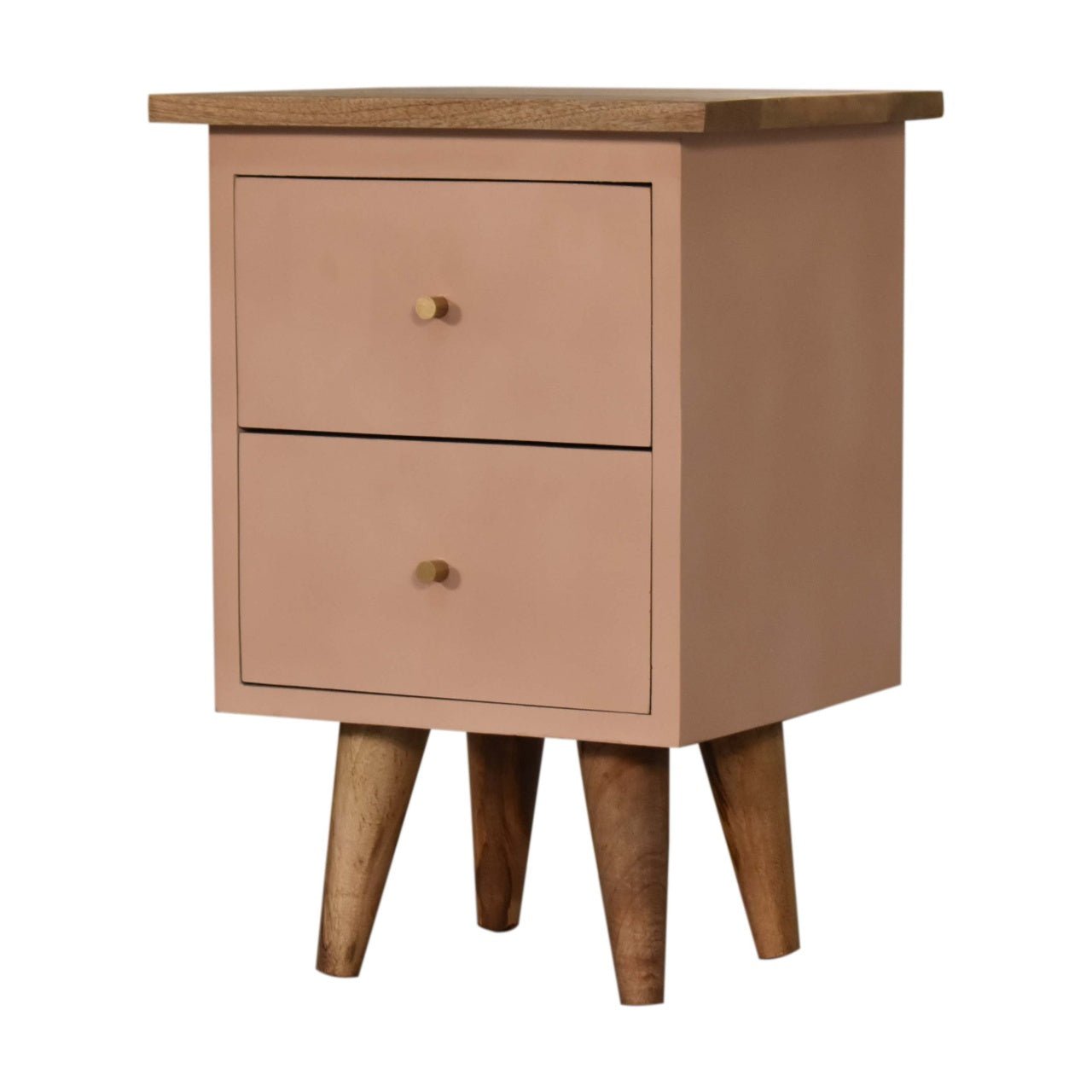 Blush Pink Hand Painted Bedside - SILVIONIX