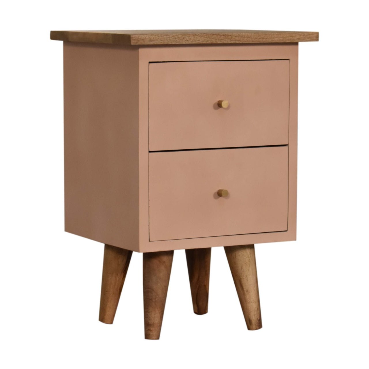 Blush Pink Hand Painted Bedside - SILVIONIX