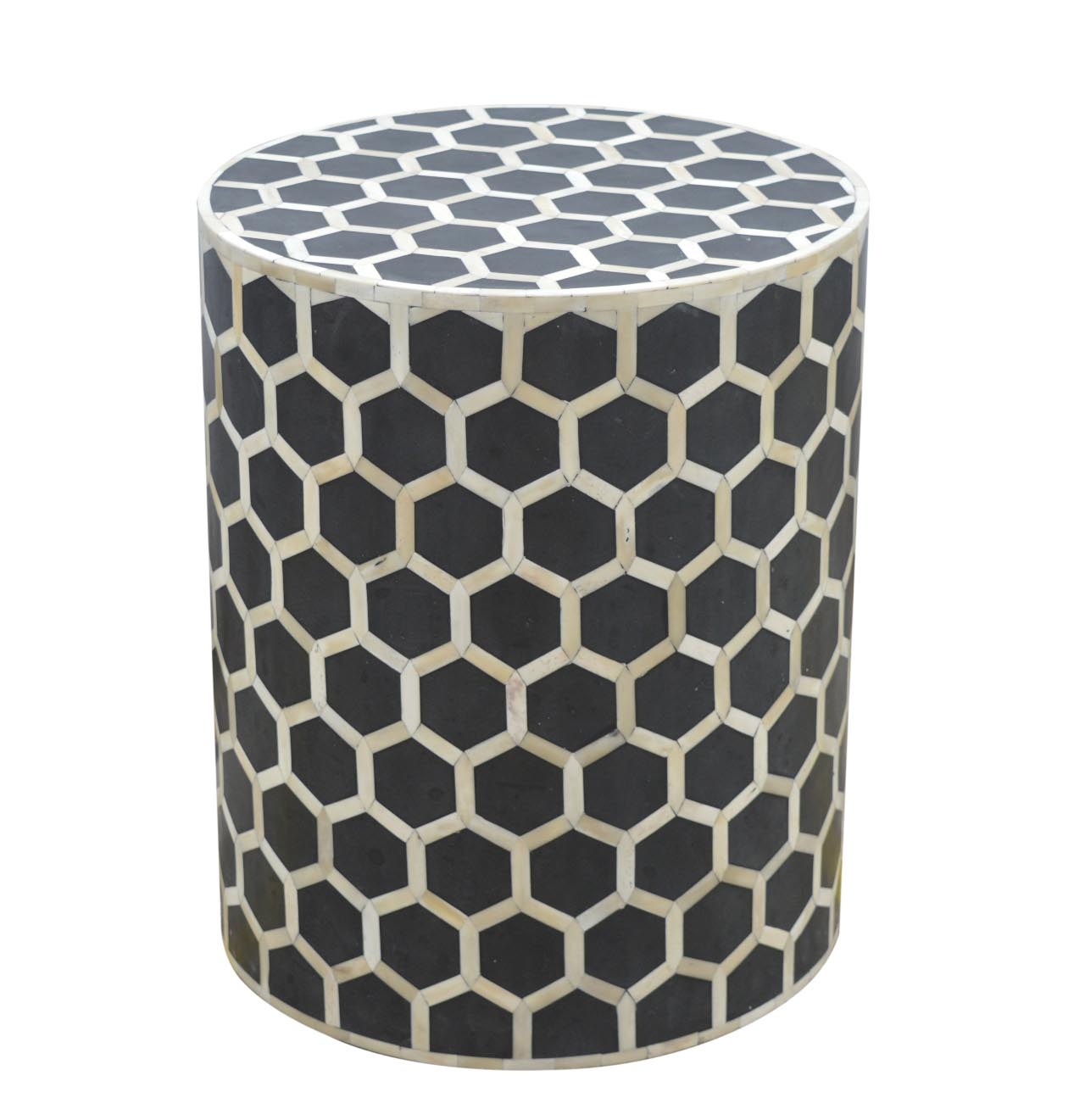 Bone Inlay Occasional Stool - SILVIONIX