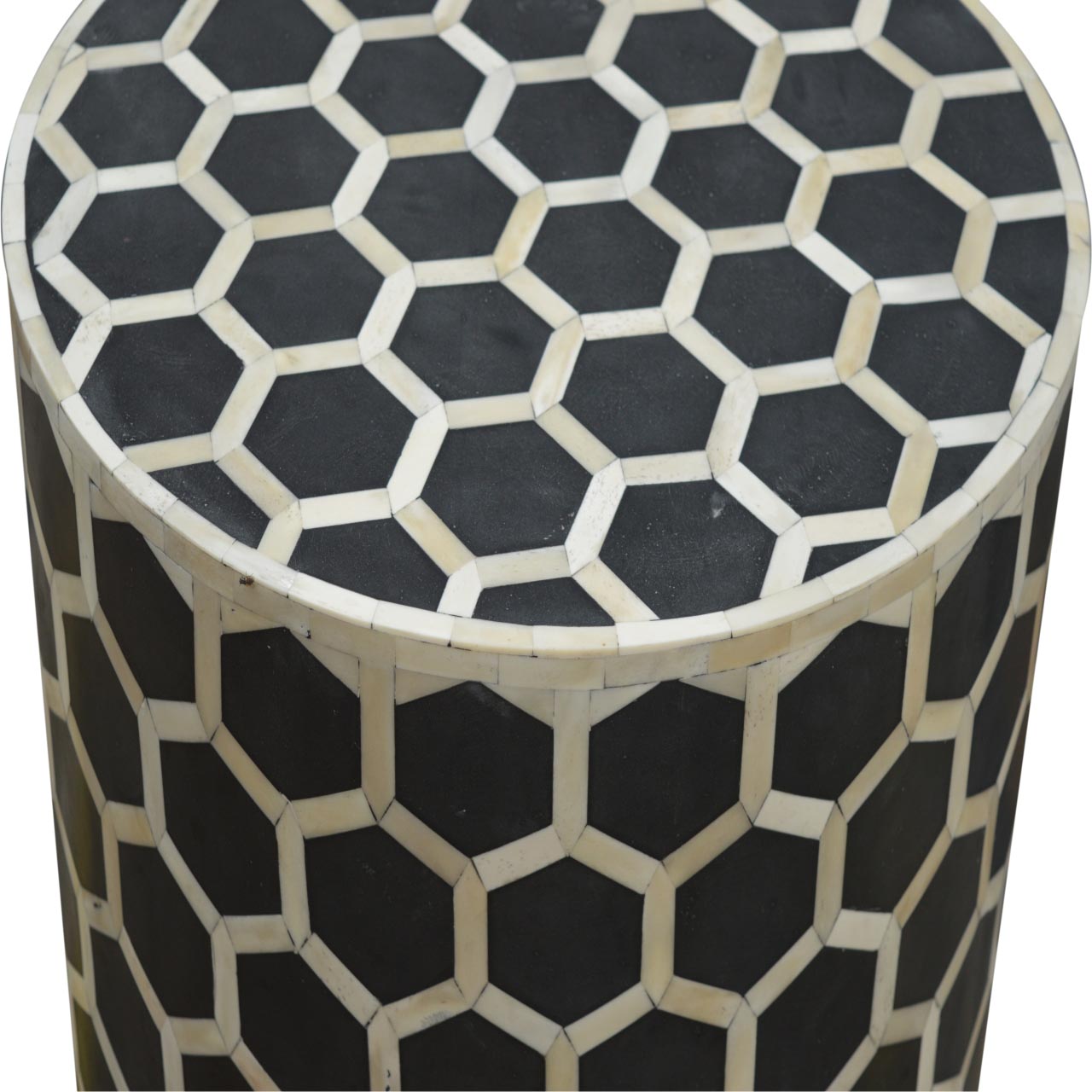 Bone Inlay Occasional Stool - SILVIONIX