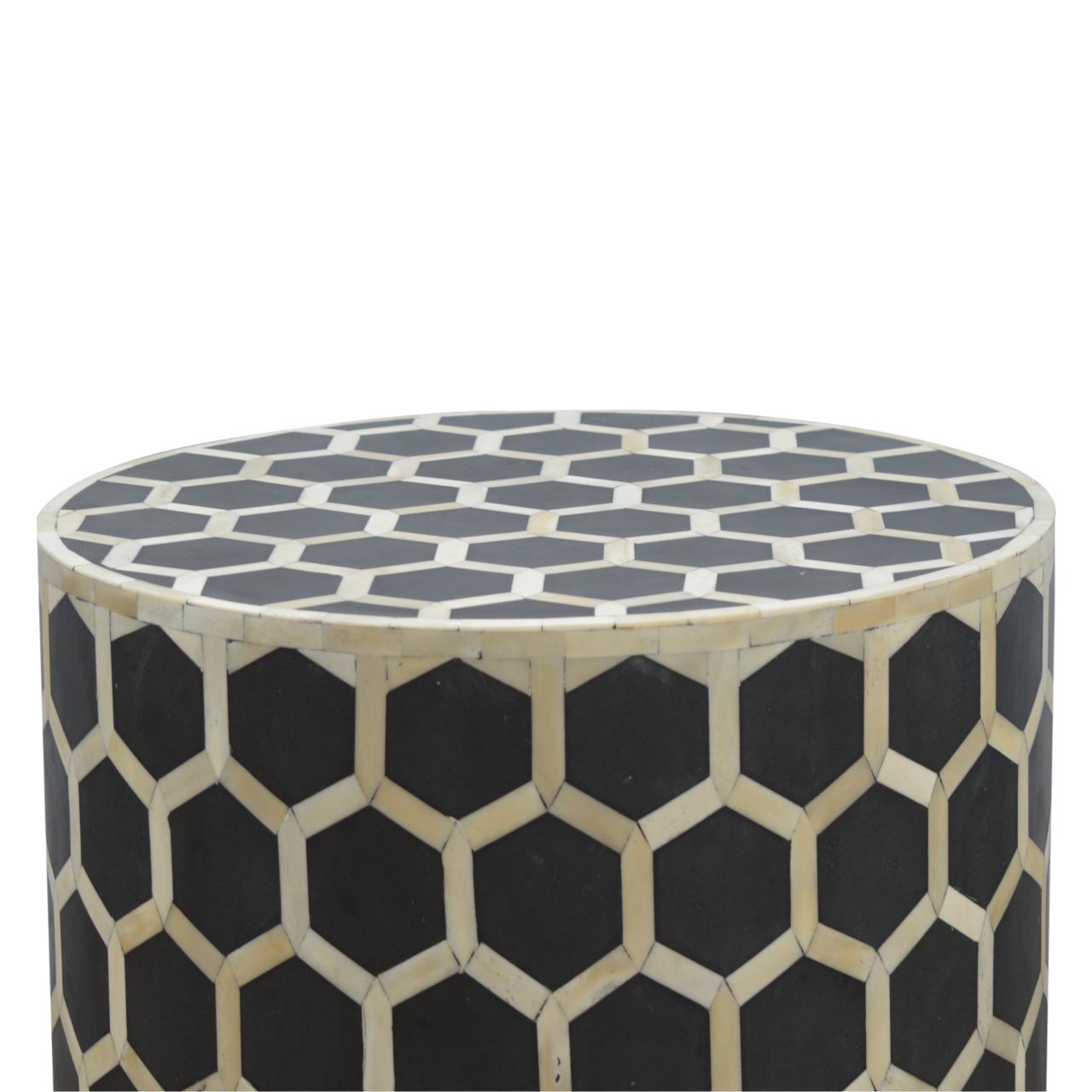 Bone Inlay Occasional Stool - SILVIONIX