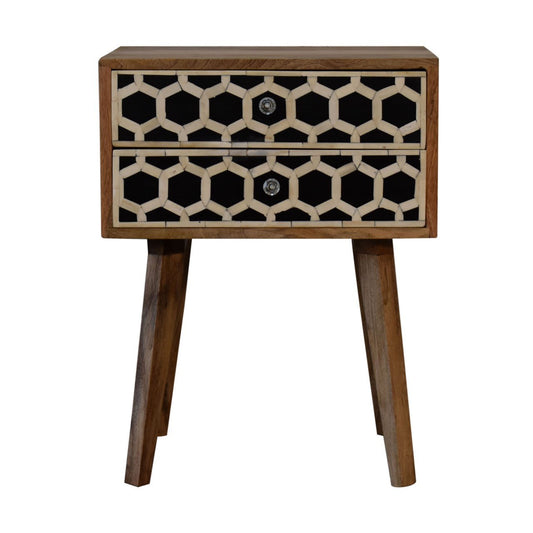 Bone Inlay Scandi Bedside - SILVIONIX