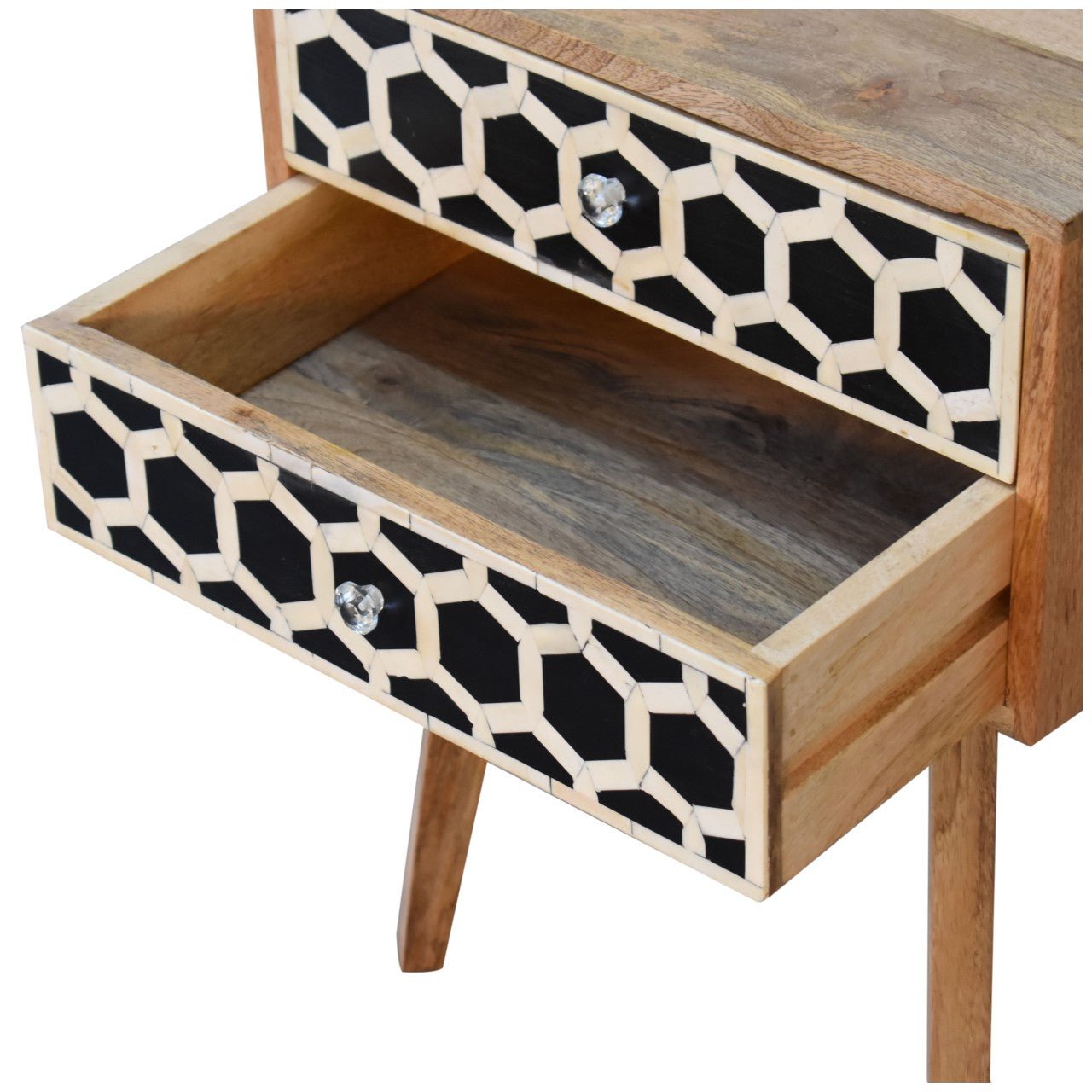 Bone Inlay Scandi Bedside - SILVIONIX