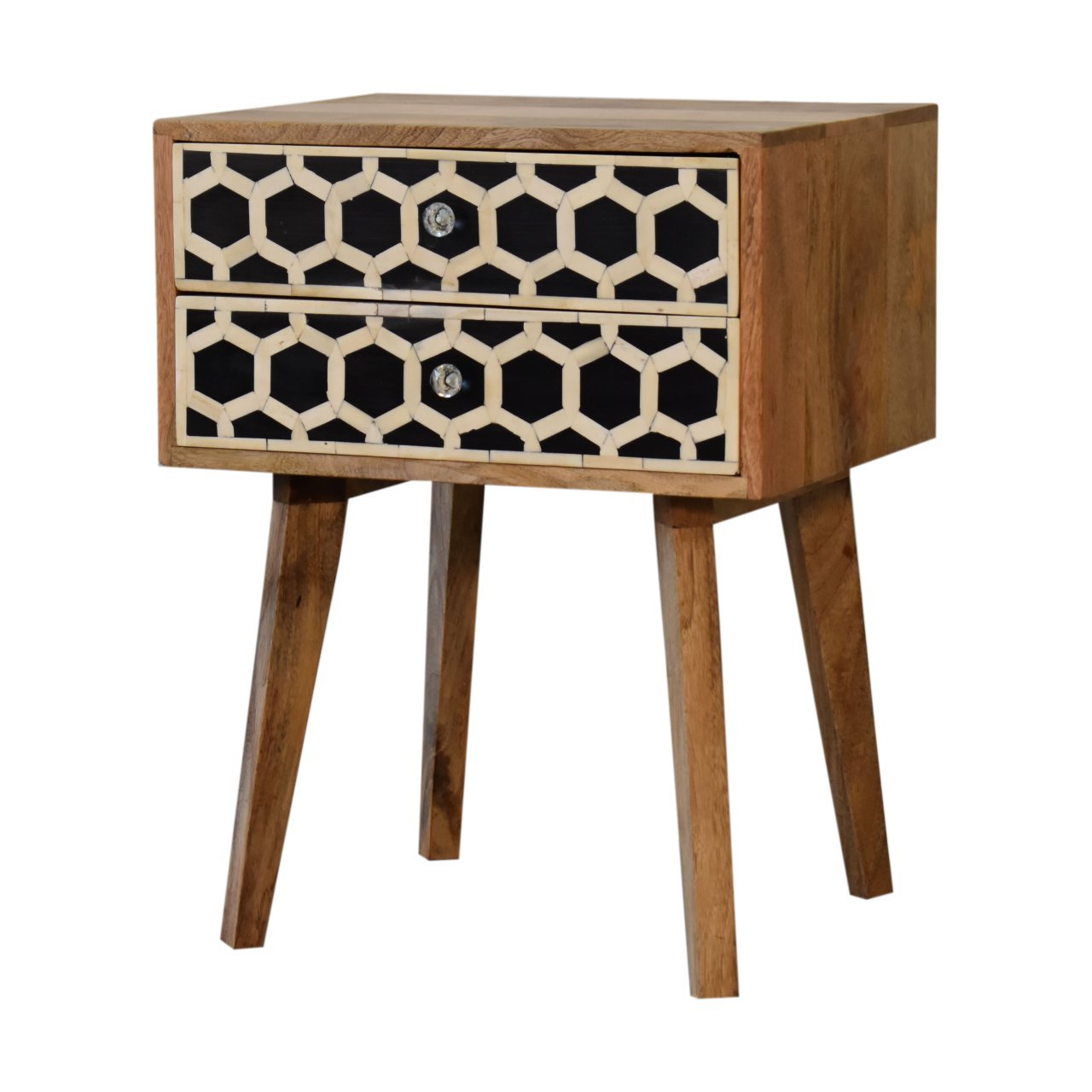 Bone Inlay Scandi Bedside - SILVIONIX