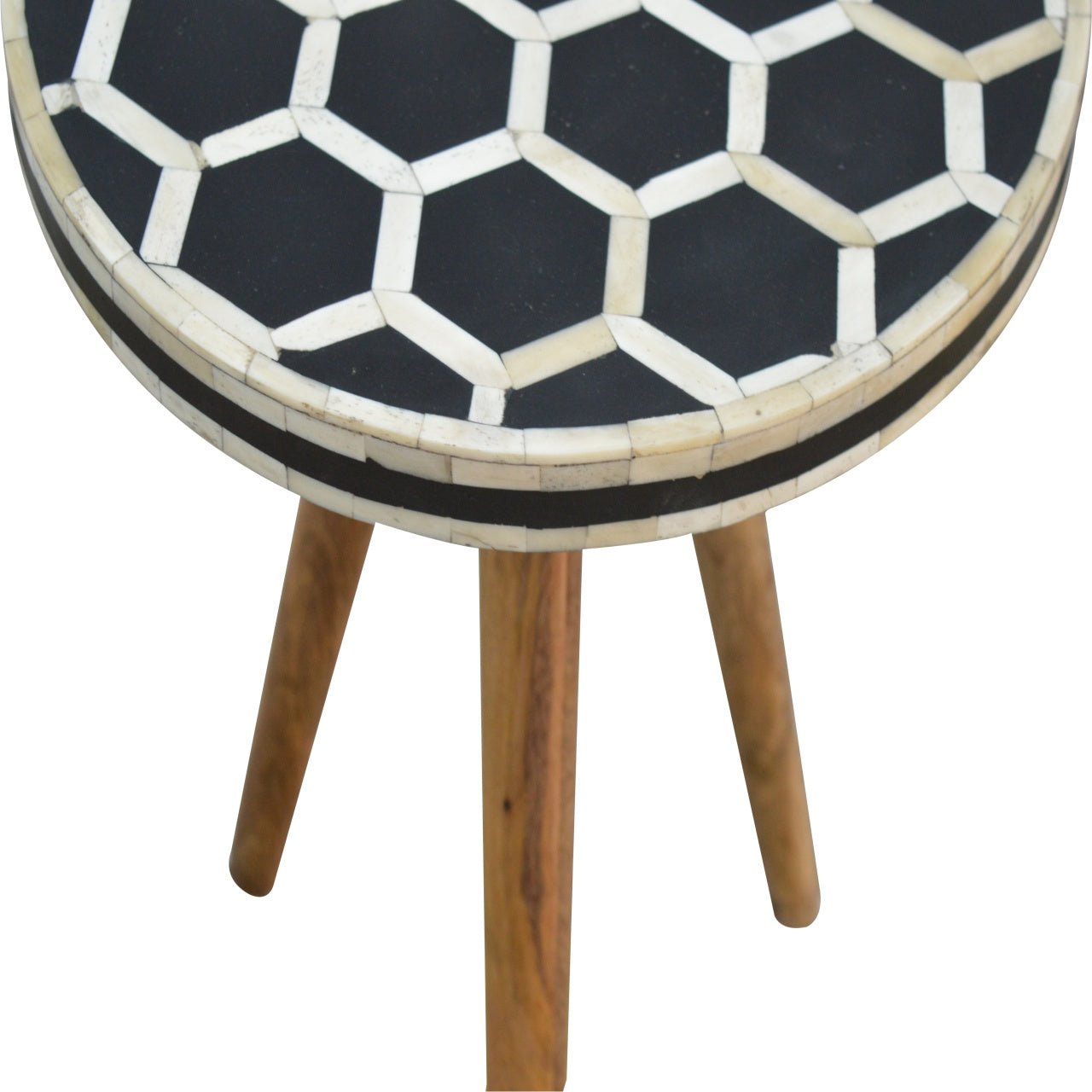 Bone Inlay Tripod Stool - SILVIONIX