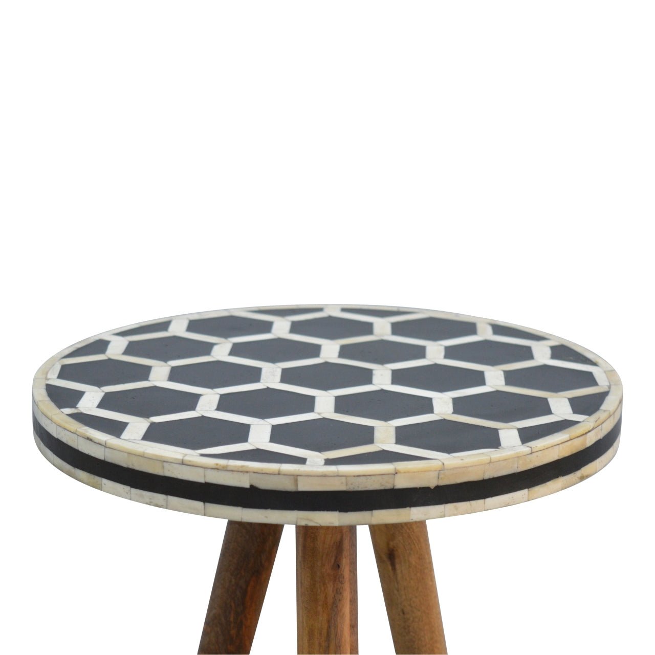 Bone Inlay Tripod Stool - SILVIONIX