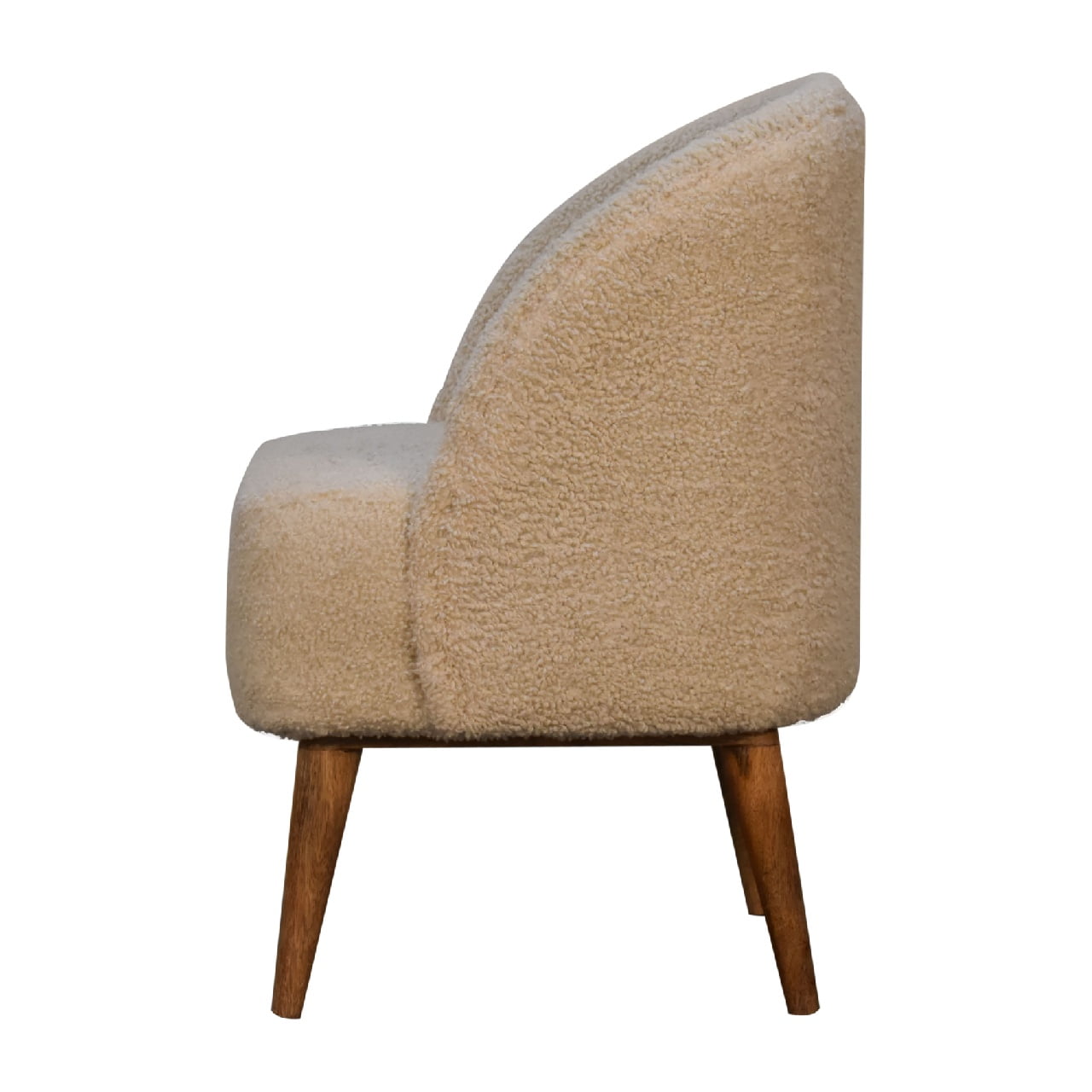 Boucl√© Cream Tub Chair - SILVIONIX