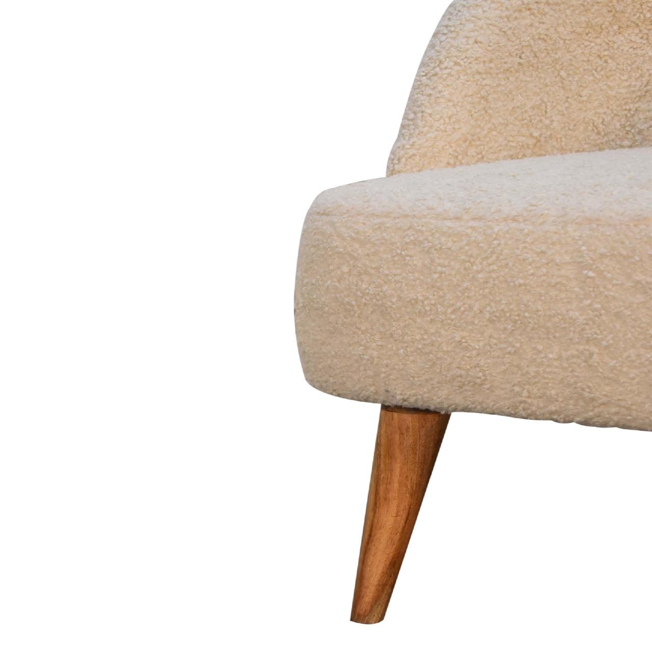 Boucl√© Cream Tub Chair - SILVIONIX