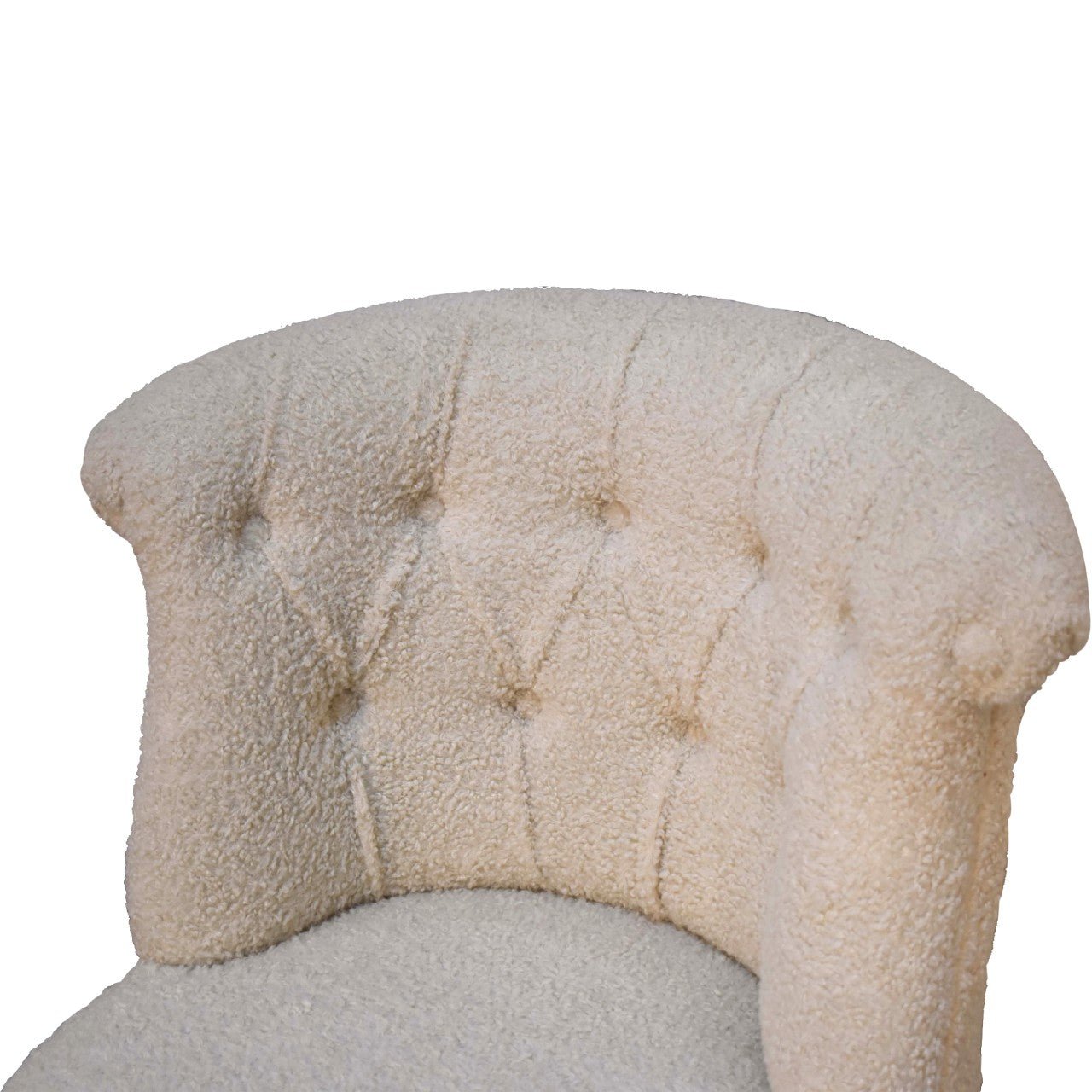 Bouclé Cream Accent Chair - SILVIONIX