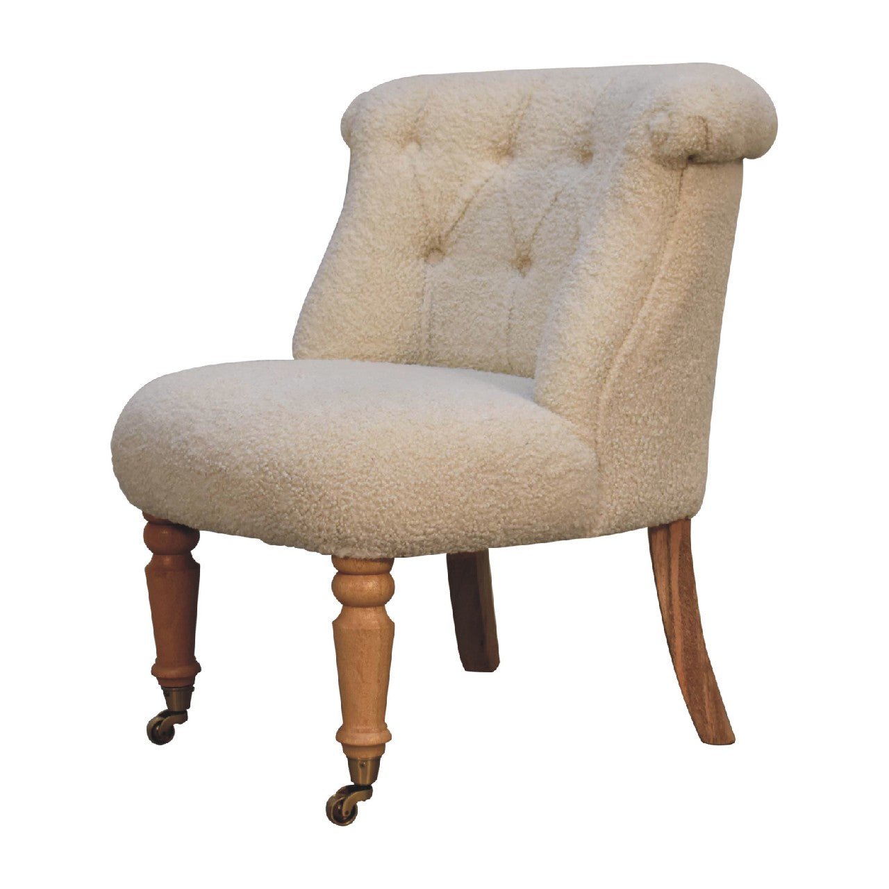 Bouclé Cream Accent Chair - SILVIONIX