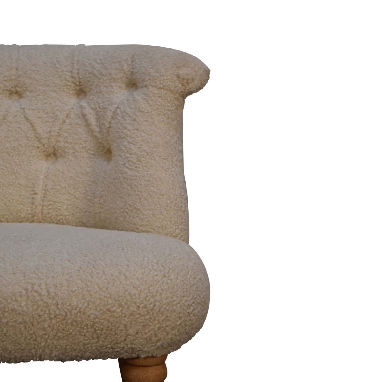 Bouclé Cream Accent Chair - SILVIONIX