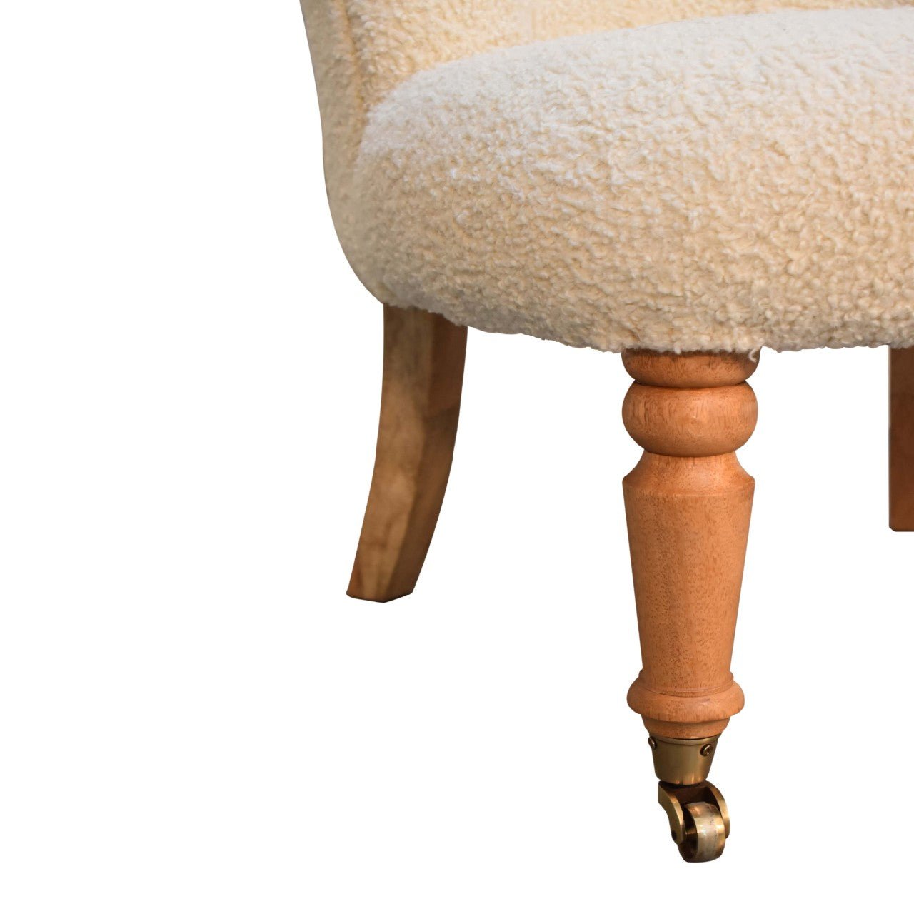 Bouclé Cream Accent Chair - SILVIONIX