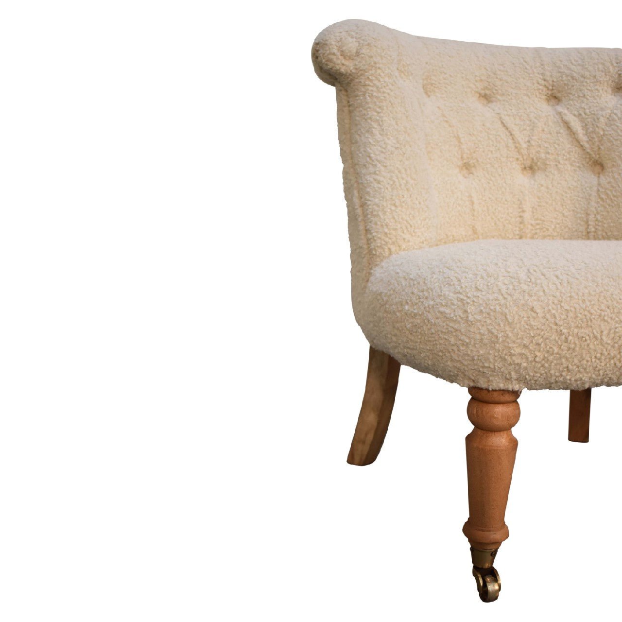 Bouclé Cream Accent Chair - SILVIONIX