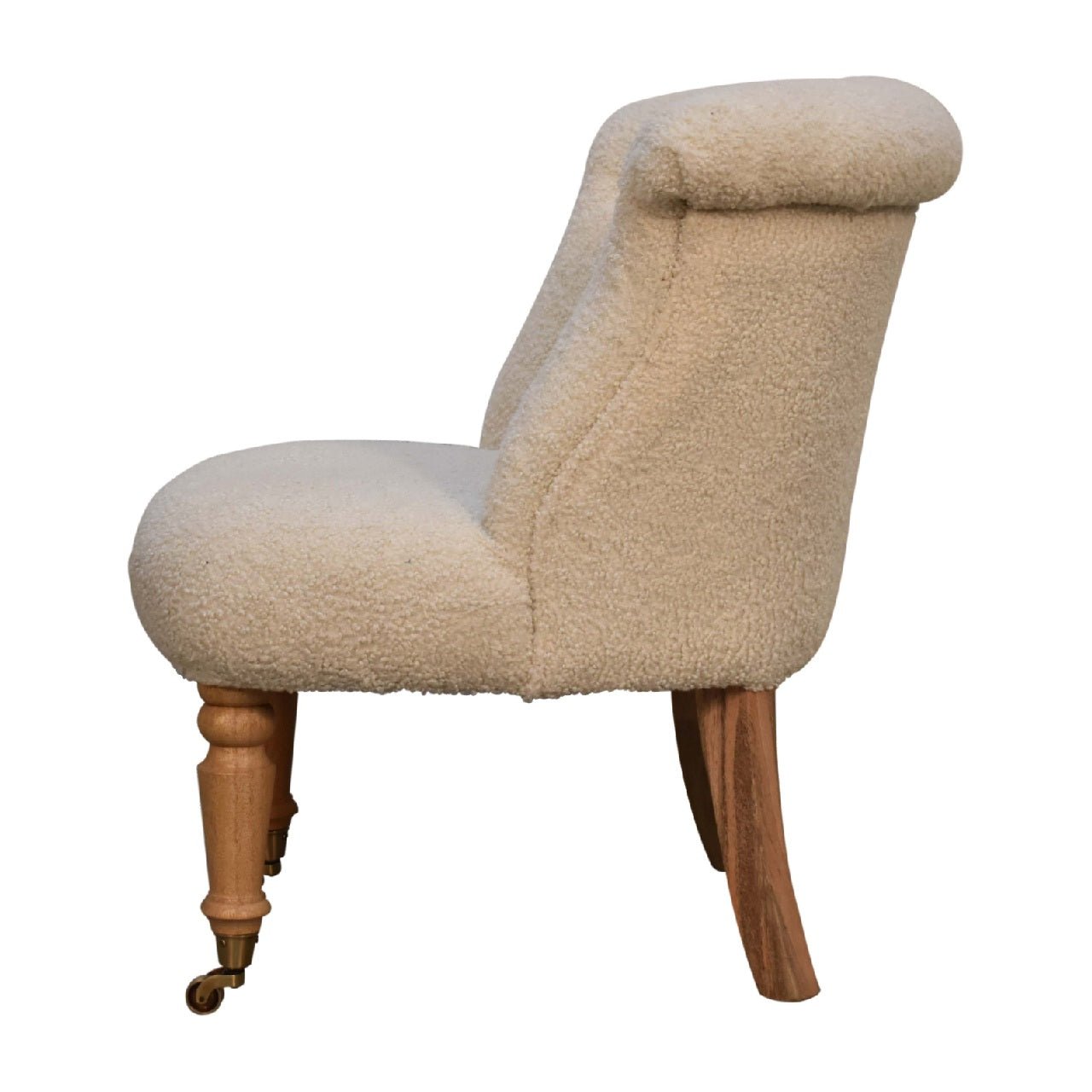 Bouclé Cream Accent Chair - SILVIONIX