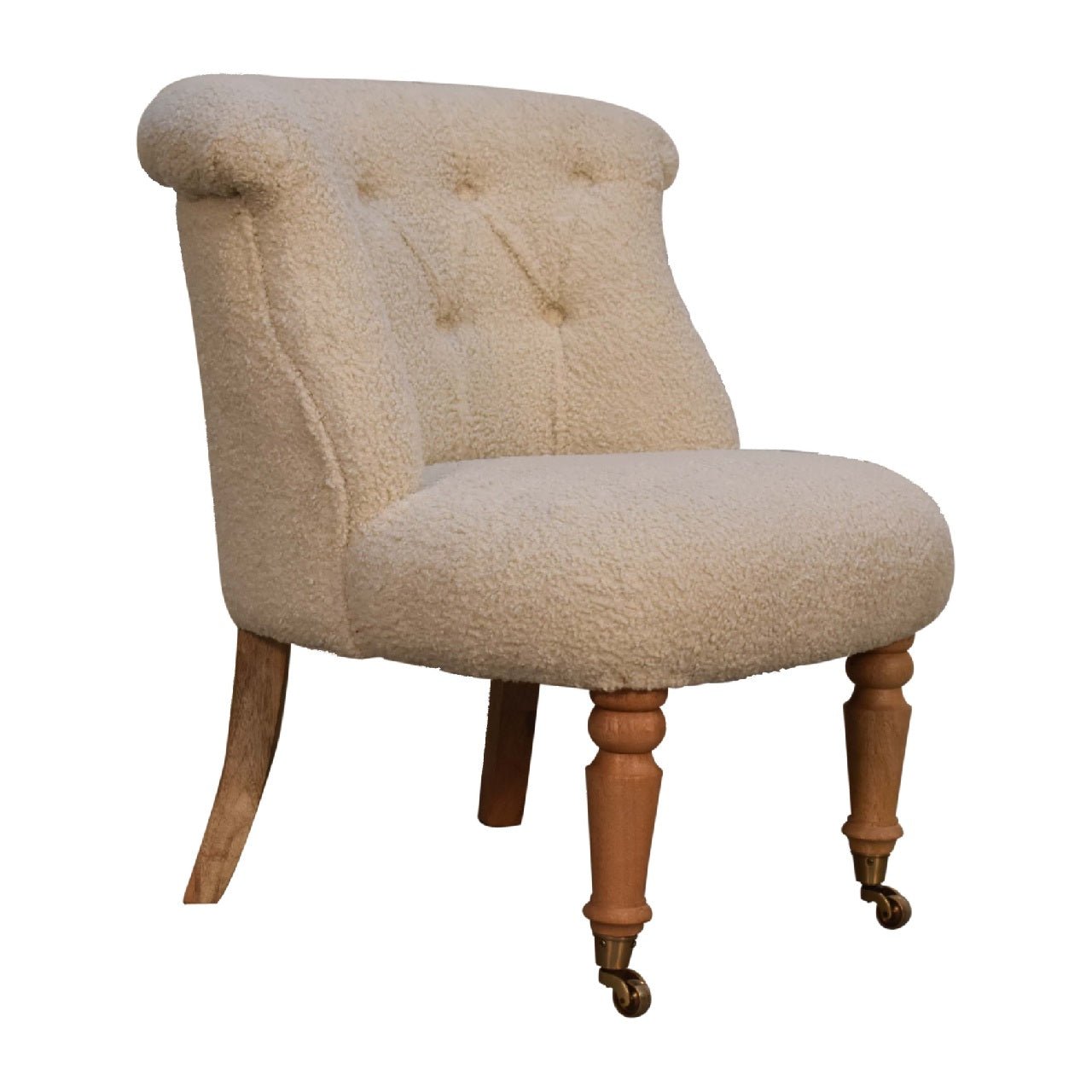 Bouclé Cream Accent Chair - SILVIONIX