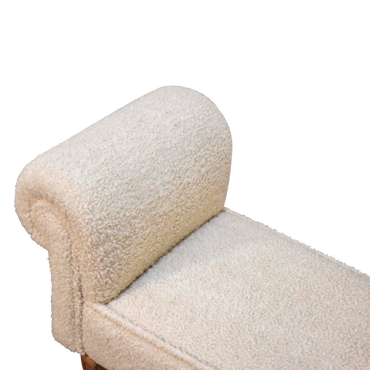 Bouclé Cream Bench - SILVIONIX