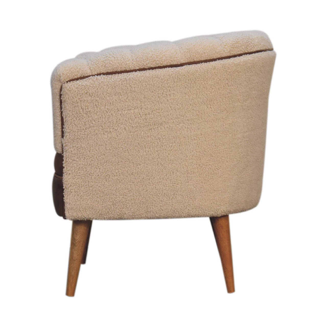 Boucle Cream Buffalo Armchair - SILVIONIX