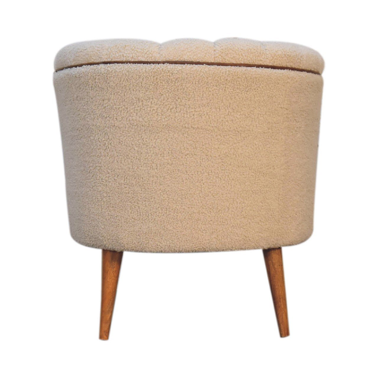 Boucle Cream Buffalo Armchair - SILVIONIX